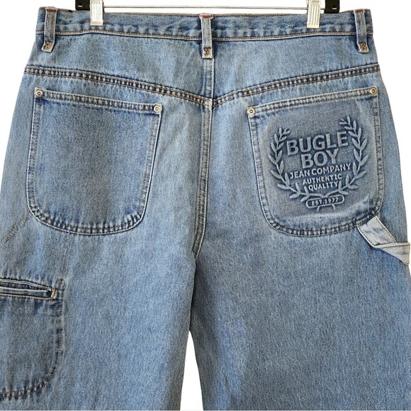 Vintage Bugle Boy 90's Carpenter Jeans Relaxed Fit Light Wash Men's Size 36 x 32 - Picture 4 of 13